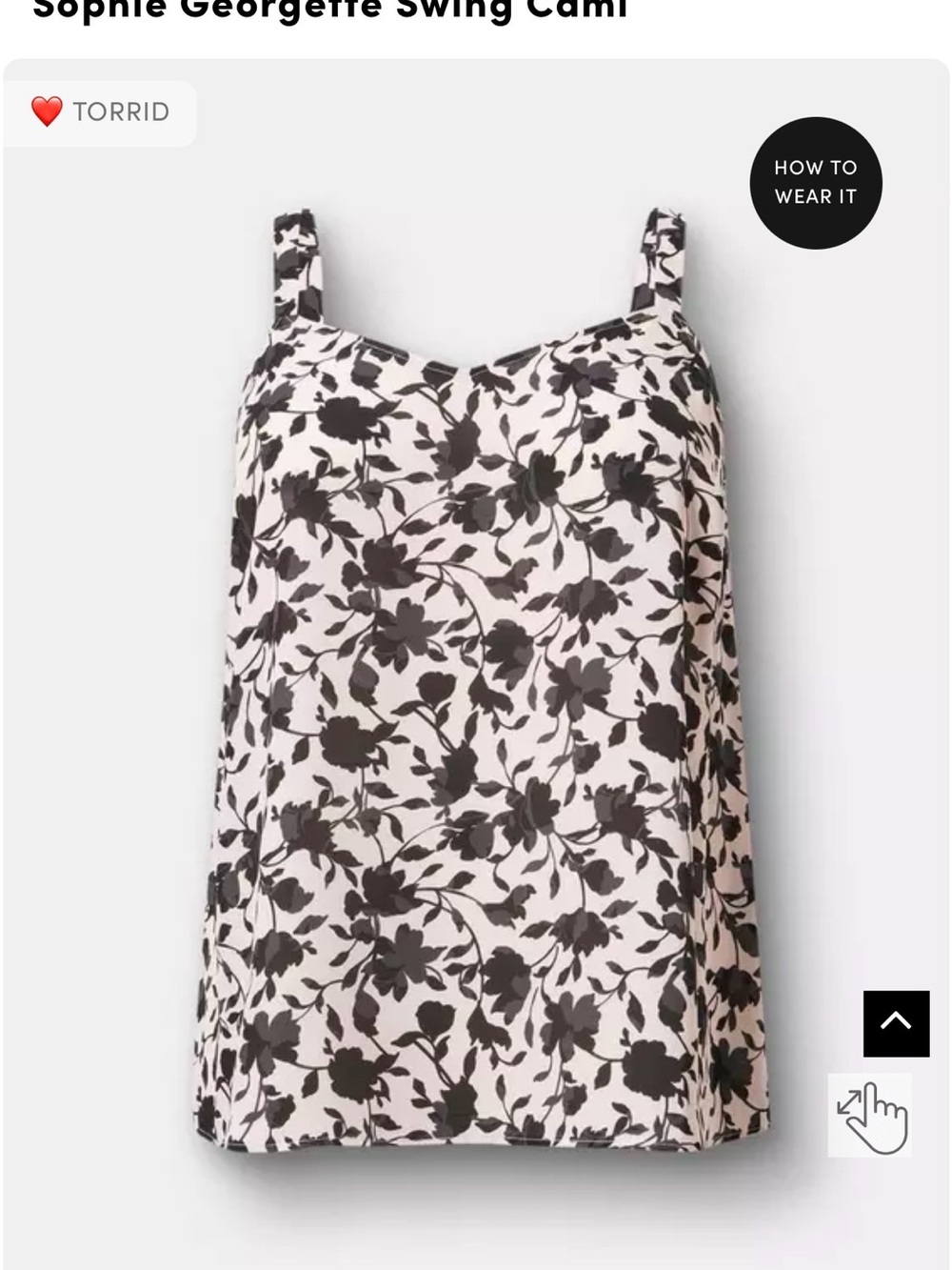 Torrid Sophie Georgette Swing Cami Size 00